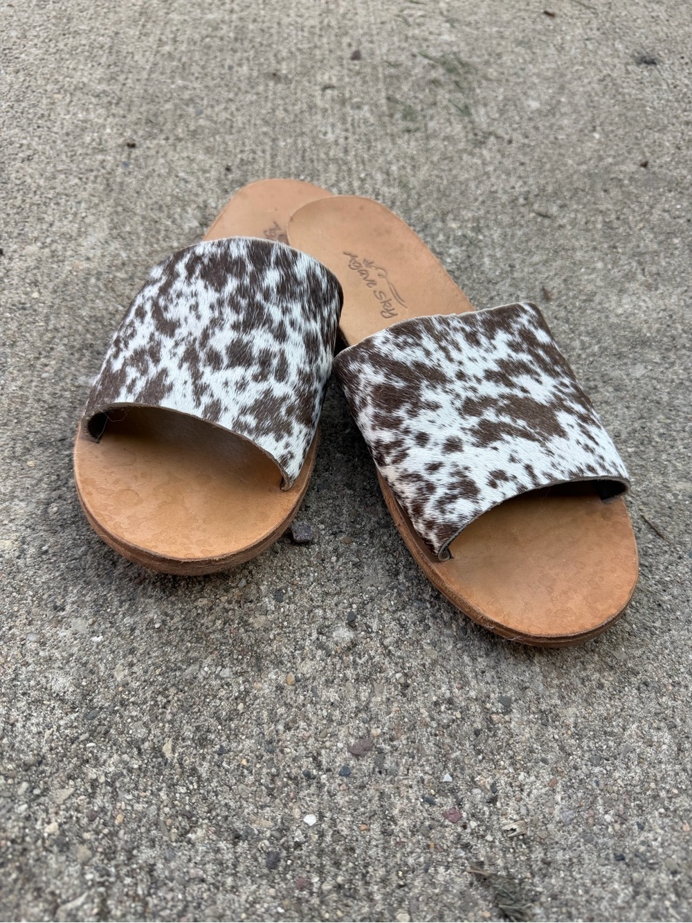 Agave Sky Genuine Hair on Hide Sandals